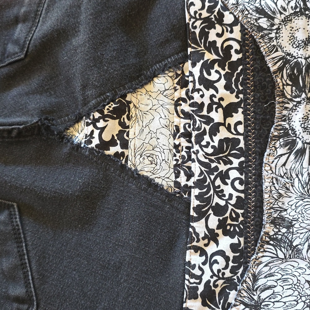 Upcycled Molly Made It  Black Jeans Skirt For Any Age - Picture 12 of 16